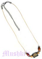 Wood Beaded Necklace - click here for large view